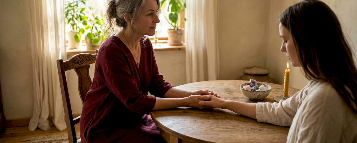 Energy consultation between practitioner and client