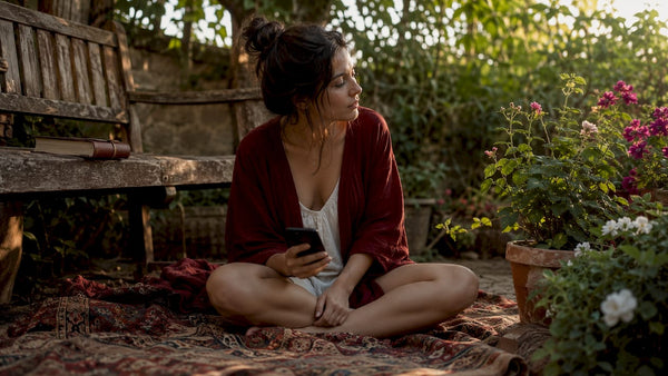Woman reflecting before reaching out post-breakup