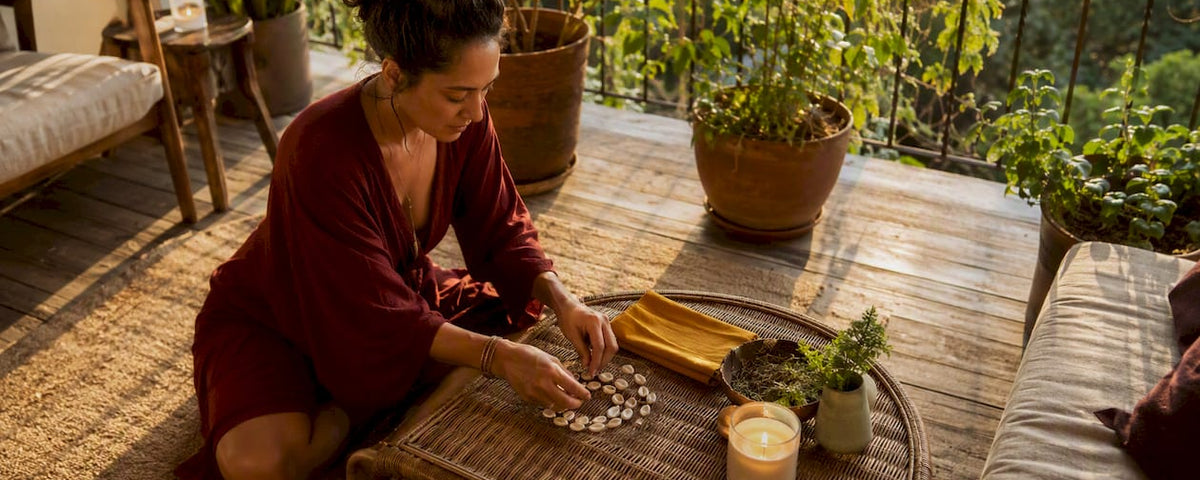 Entrepreneur performing West African luck ritual
