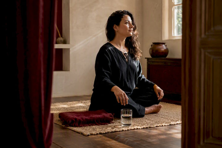 Woman resting after a spiritual cleansing