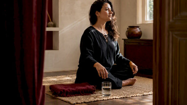 Woman resting after a spiritual cleansing