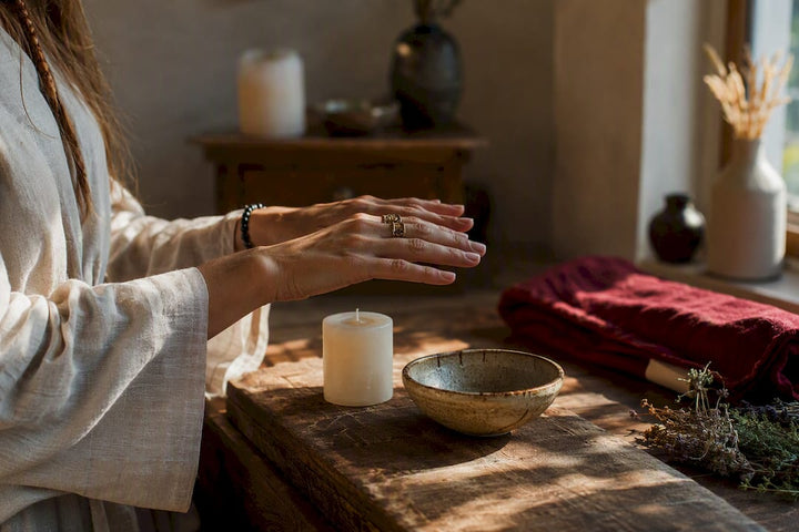 Hands pausing before an ethical ritual