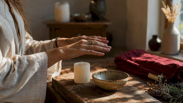 Hands pausing before an ethical ritual