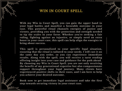 WIN In COURT SPELL - Court Winning Spell Get the Upper Hand and Gain Victory Promised Results Same Day Casting Done by MotherOdessa