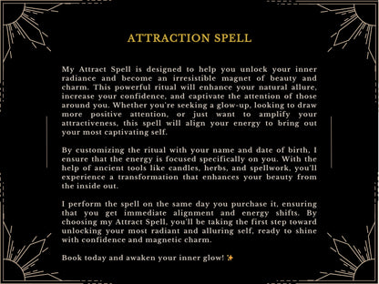 ATTRACT SPELL. Irresistible BEAUTY and attraction spell Enhance appearance Glow Up Powerful Attraction and allure Spell done by MotherOdessa