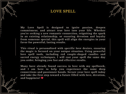LOVE SPELL Ignite Love and Love me only Spell Done by MotherOdessa Ignite Passion Attract True Love Obsession Fast Results Same Day Casting