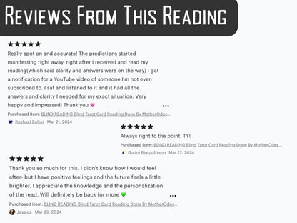 BLIND READING Blind Tarot Card Reading Done By MotherOdessa Same Day