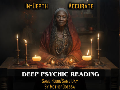 DEEP PSYCHIC READING In-Depth Accurate Psychic Reading with Guidance from MotherOdessa Tarot and Psychic Reading with Profound Understanding