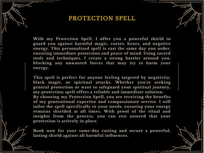 PROTECTION SPELL Protect Shield and Safeguard Yourself from All Types Of Magic, Spells, Curses, and Hexes Same Day Casting by MotherOdessa