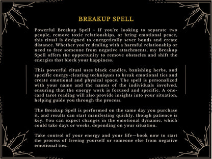 BREAKUP SPELL -  Powerful SPLIT Up Spell To Make Them Split Ritual Make them Break Up Spell Casted same day casting by MotherOdessa